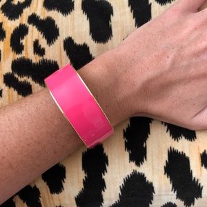 J. Crew Enamel Bangle Bracelet in Pink